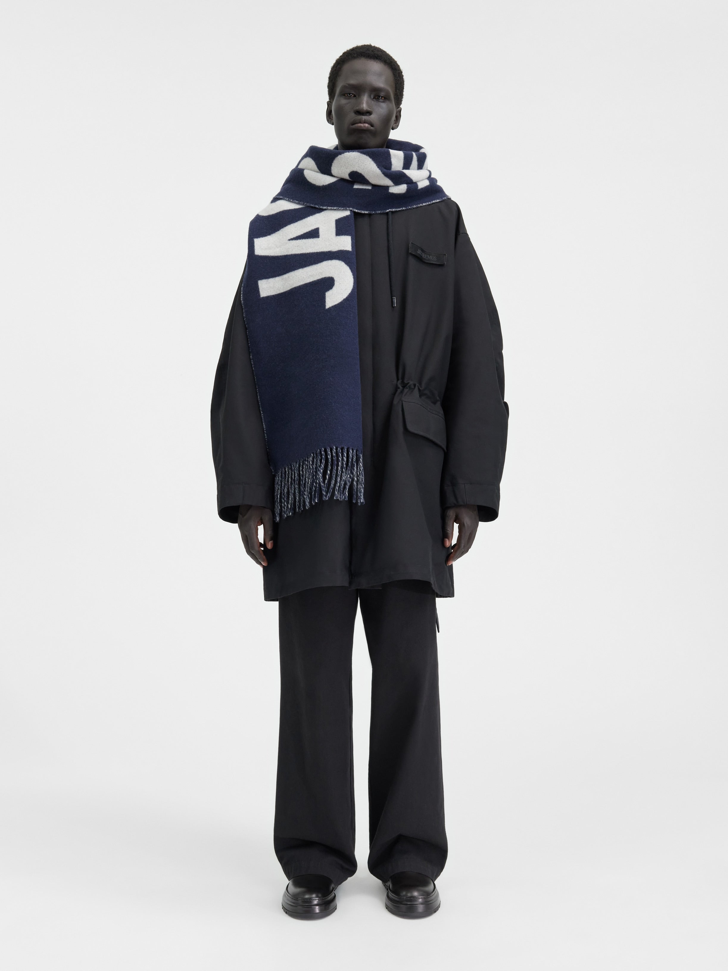 JACQUEMUS Fringe Logo Scarf