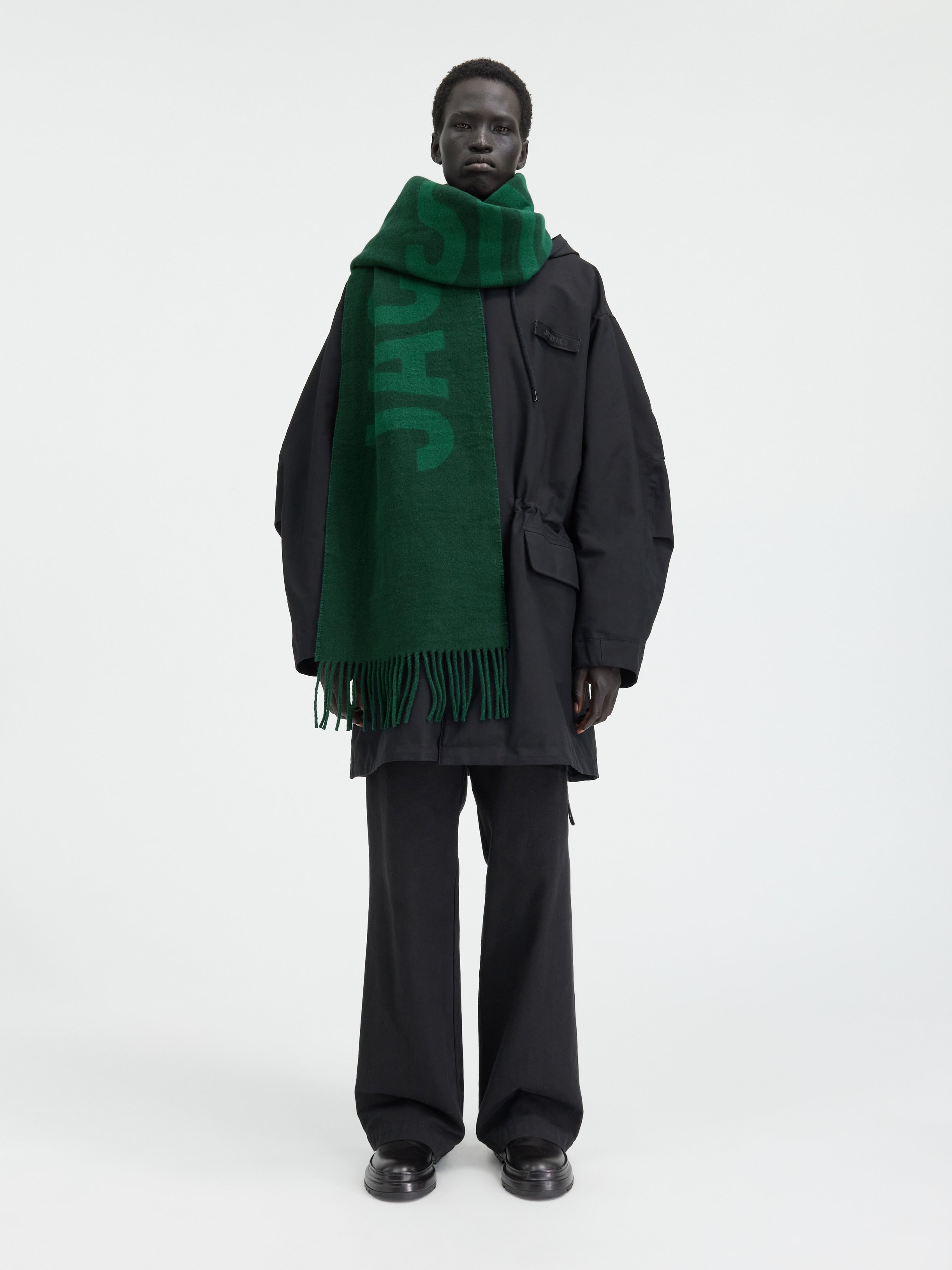 JACQUEMUS Fringe Logo Scarf