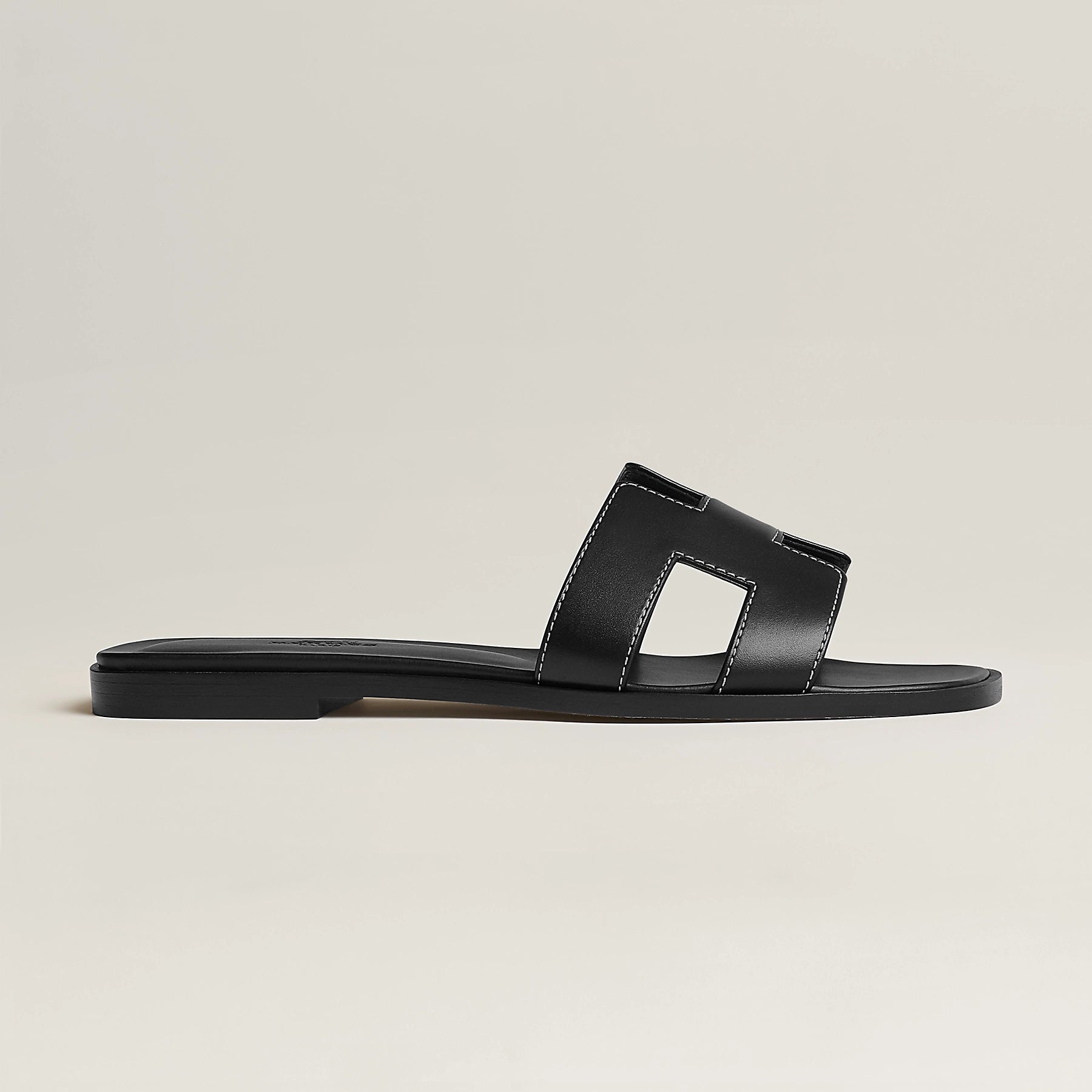 Hermes Oran Sandals - Black